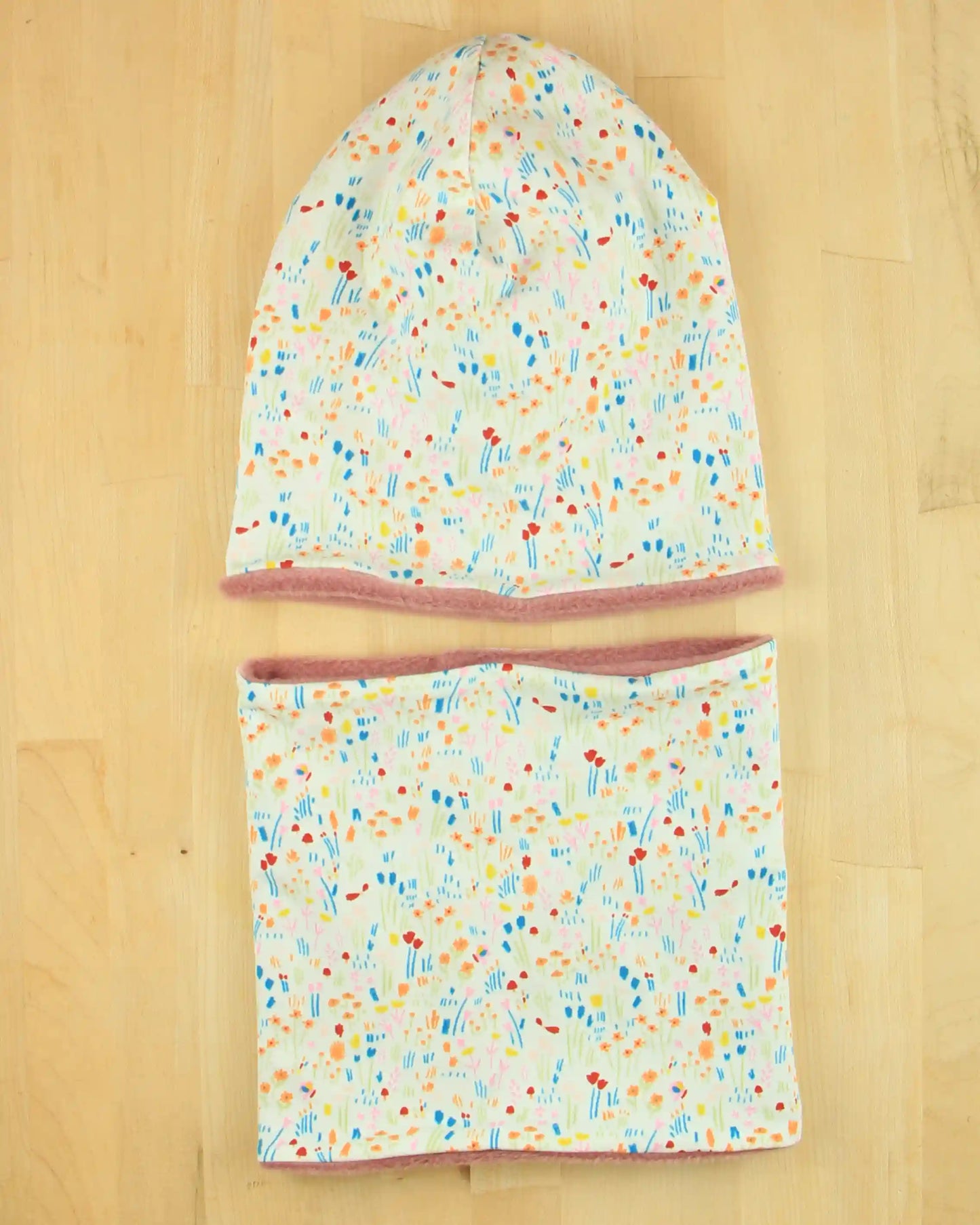 Set cuffia e scaldacollo Autunno e Inverno - Campo di fiori