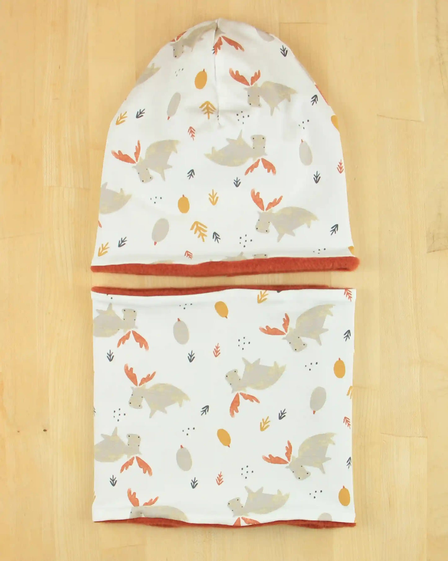 Set cuffia e scaldacollo Autunno e Inverno - Renne felici