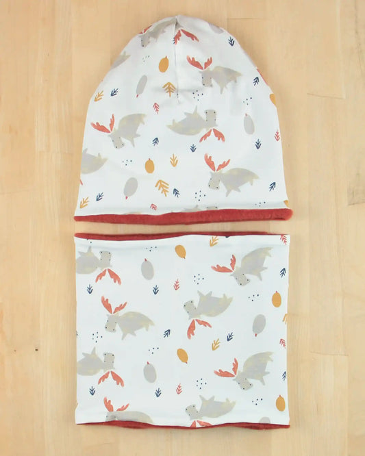 Set cuffia e scaldacollo Autunno e Inverno - Renne felici