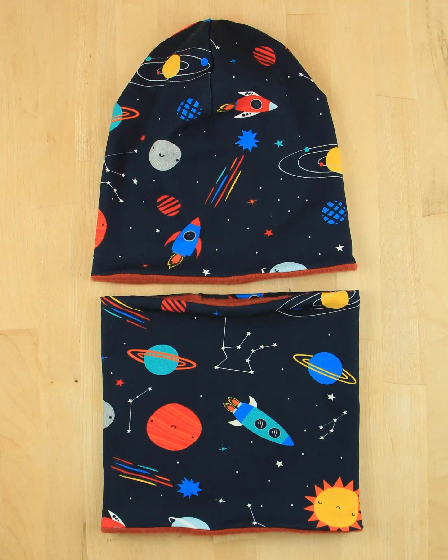 Set cuffia e scaldacollo Autunno e Inverno - Viaggio nell'Universo