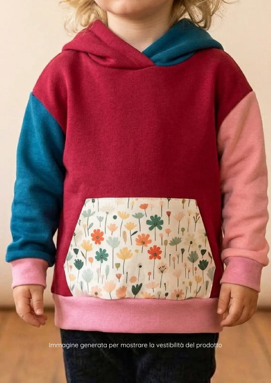 Felpa - Lamponi e fiori