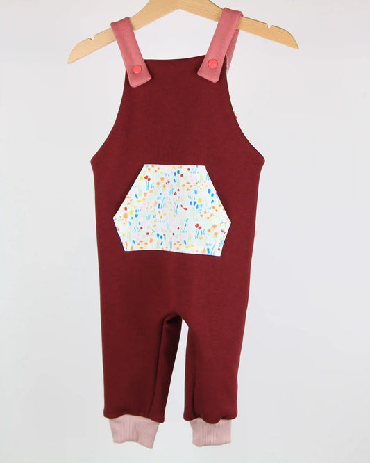 Salopette felpata - Campo di fiori