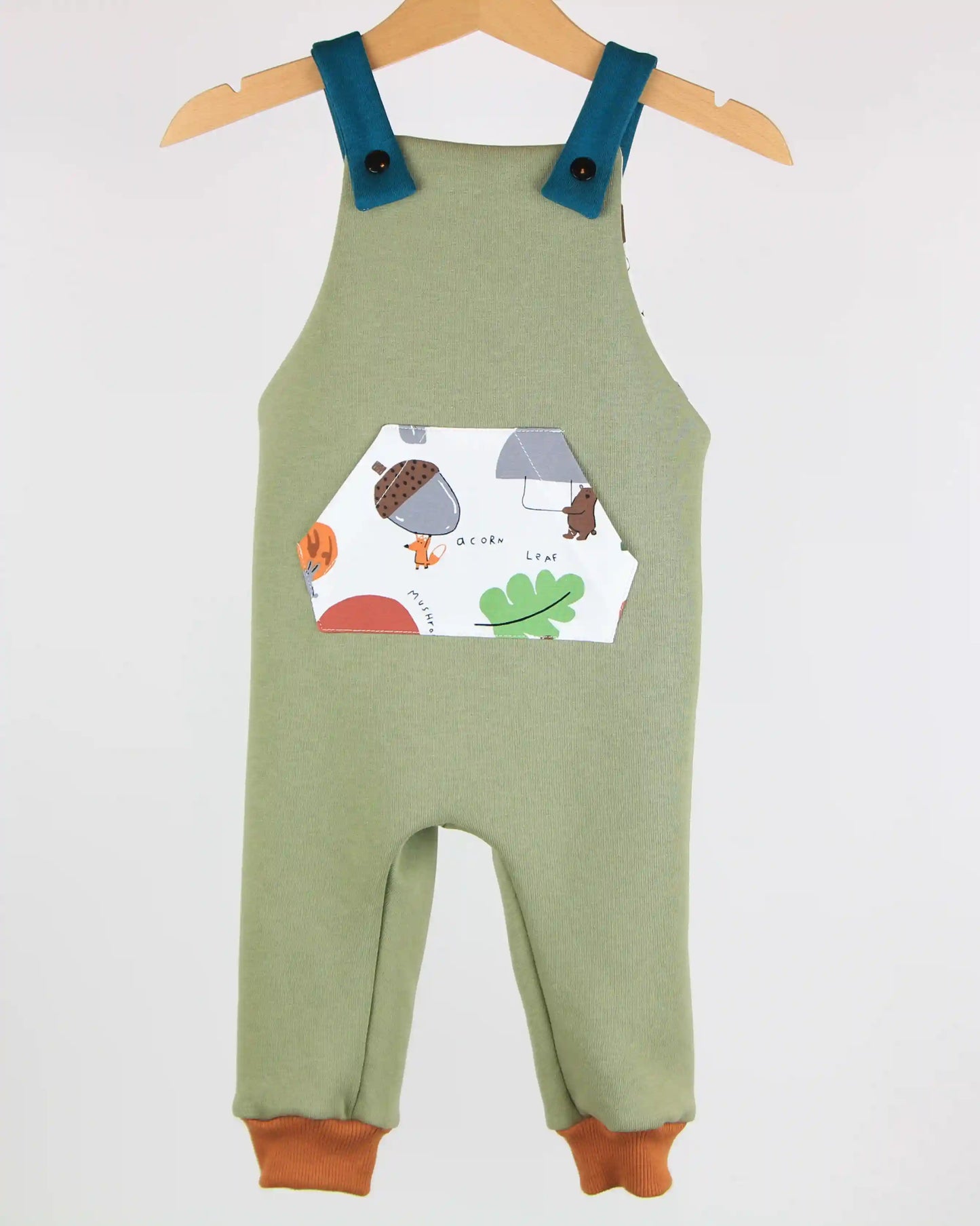 Salopette felpata - Pistacchi nel bosco