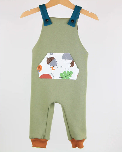 Salopette felpata - Pistacchi nel bosco