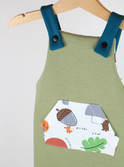 Salopette felpata - Pistacchi nel bosco